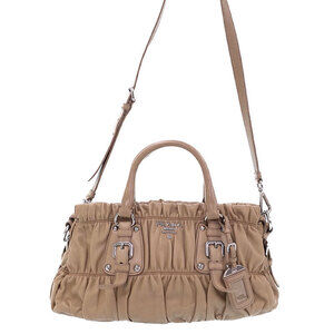 Prada Tessuto Gaufre Satchel gathered handbag Shoulder Bag